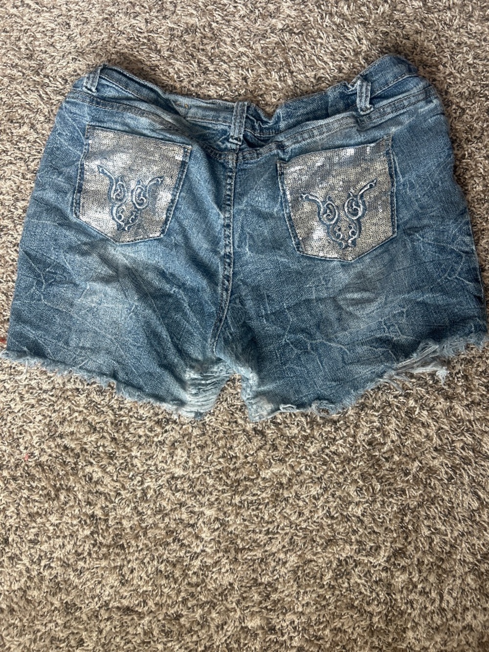 VINTAGE 2007 ELITE HAND-CUT SEQUIN SHORTS